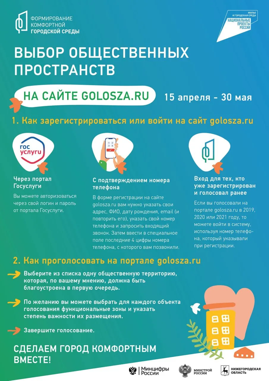 Стартовало рейтинговое голосование за объекты, которые благоустроят в следующем году