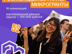 Конкурс Росмолодёжь.Гранты: Микрогранты стартовал ⁣
